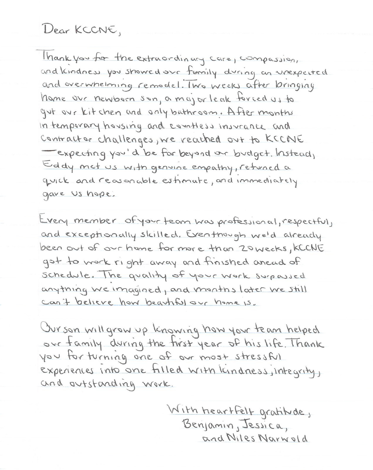 Customer Testimonial