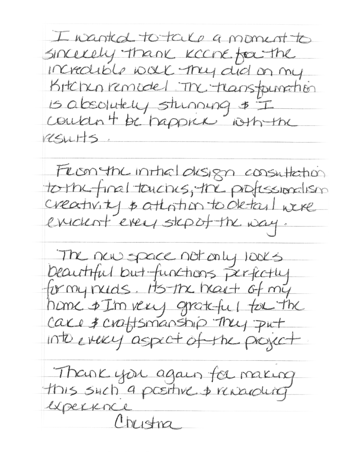 Customer Testimonial