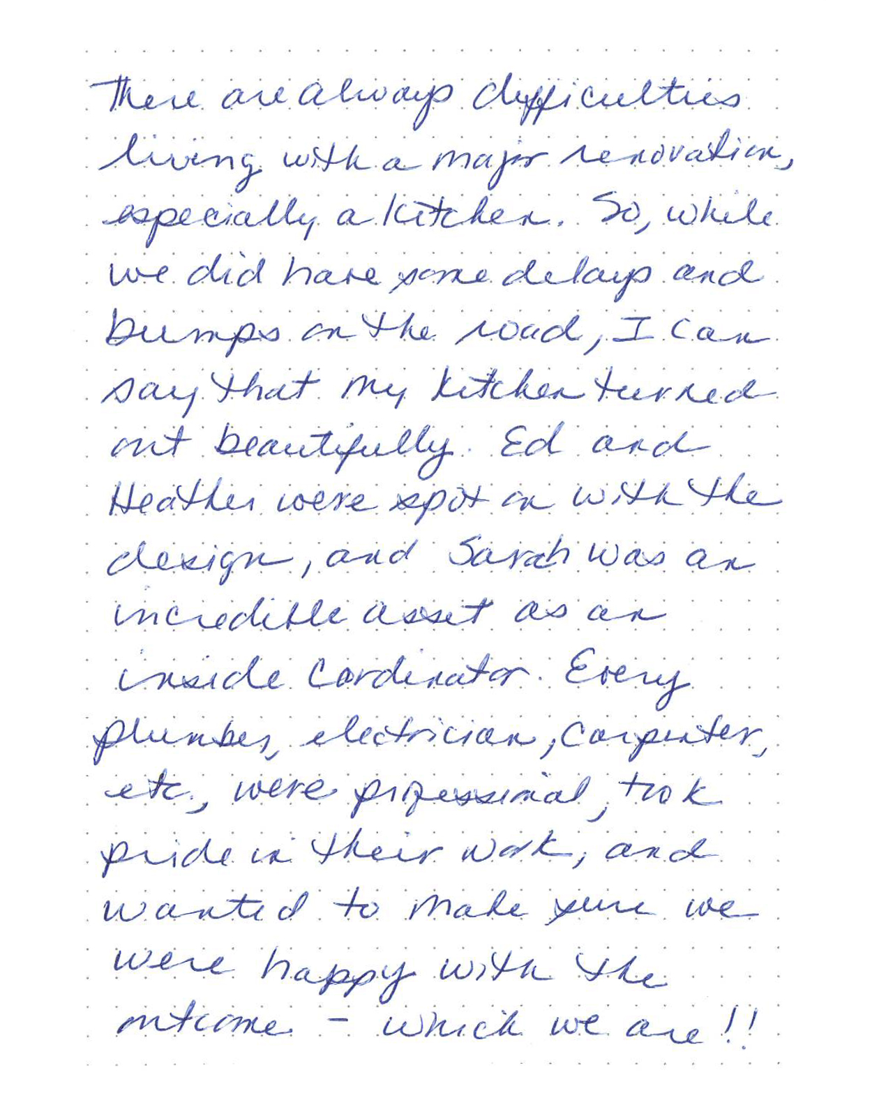 Customer Testimonial