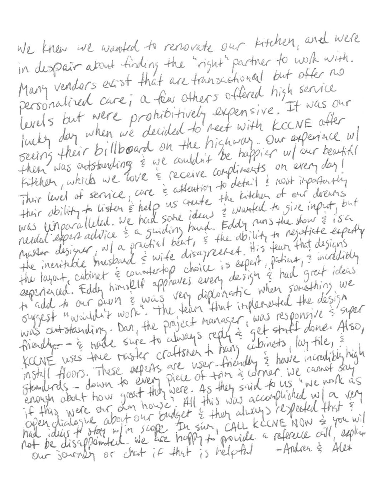 Customer Testimonial