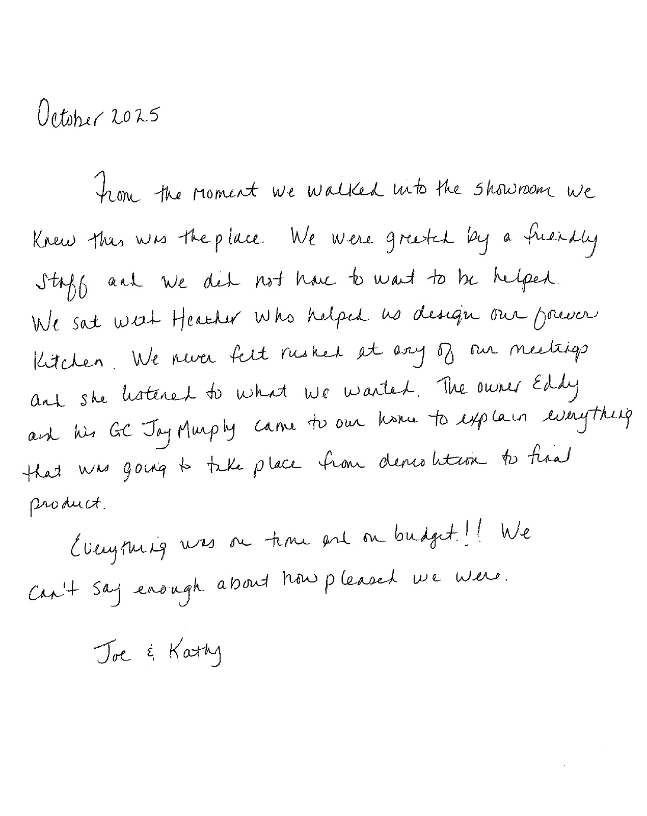 Customer Testimonial